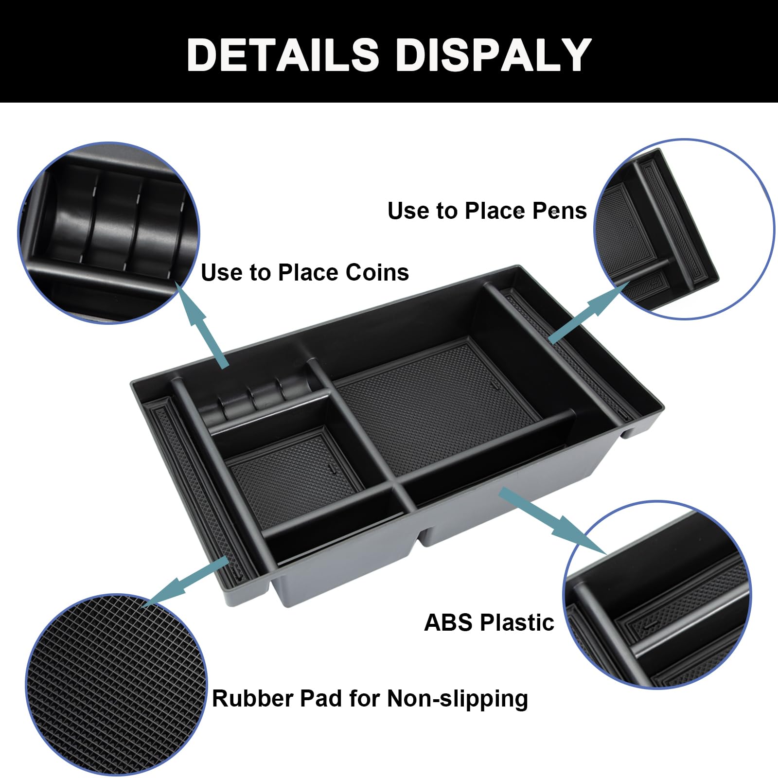 PIMCAR anti-slip padding keeps items secure during driving
