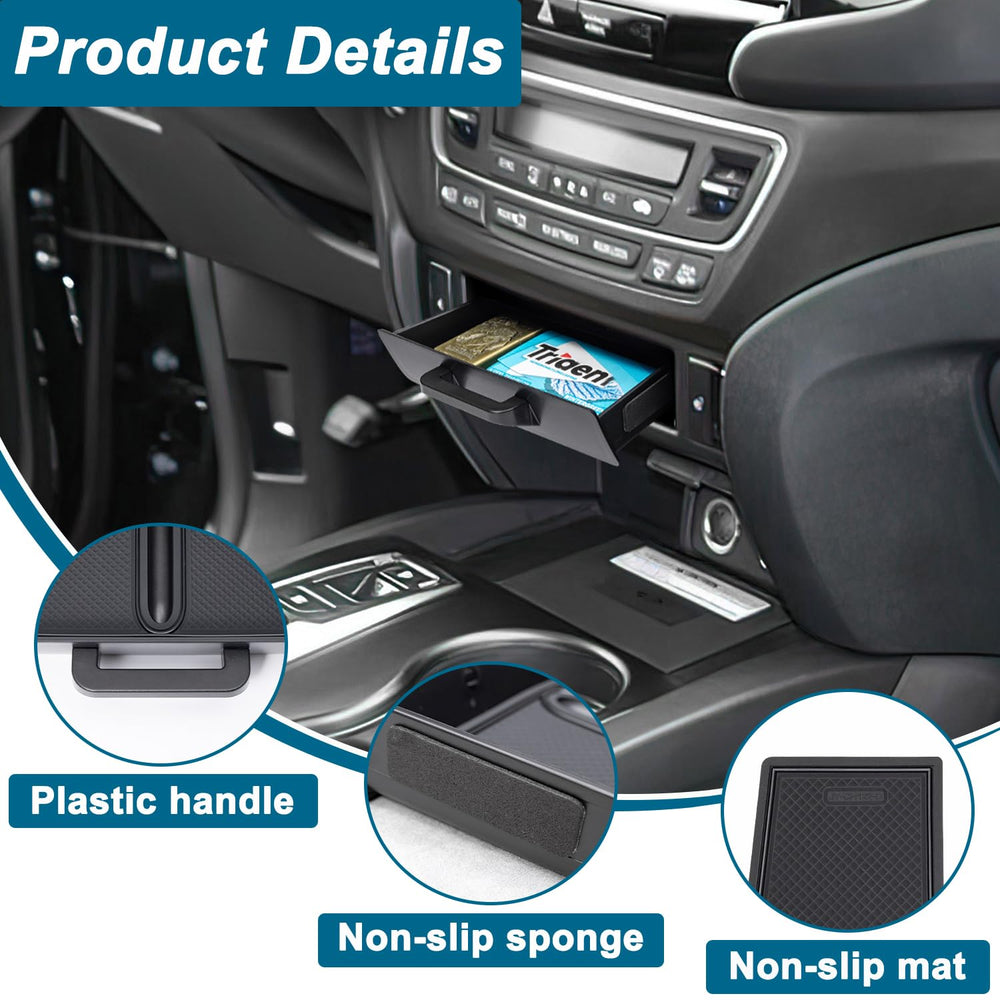 PIMCAR center console organizer for Passport keeps parking passes handy.