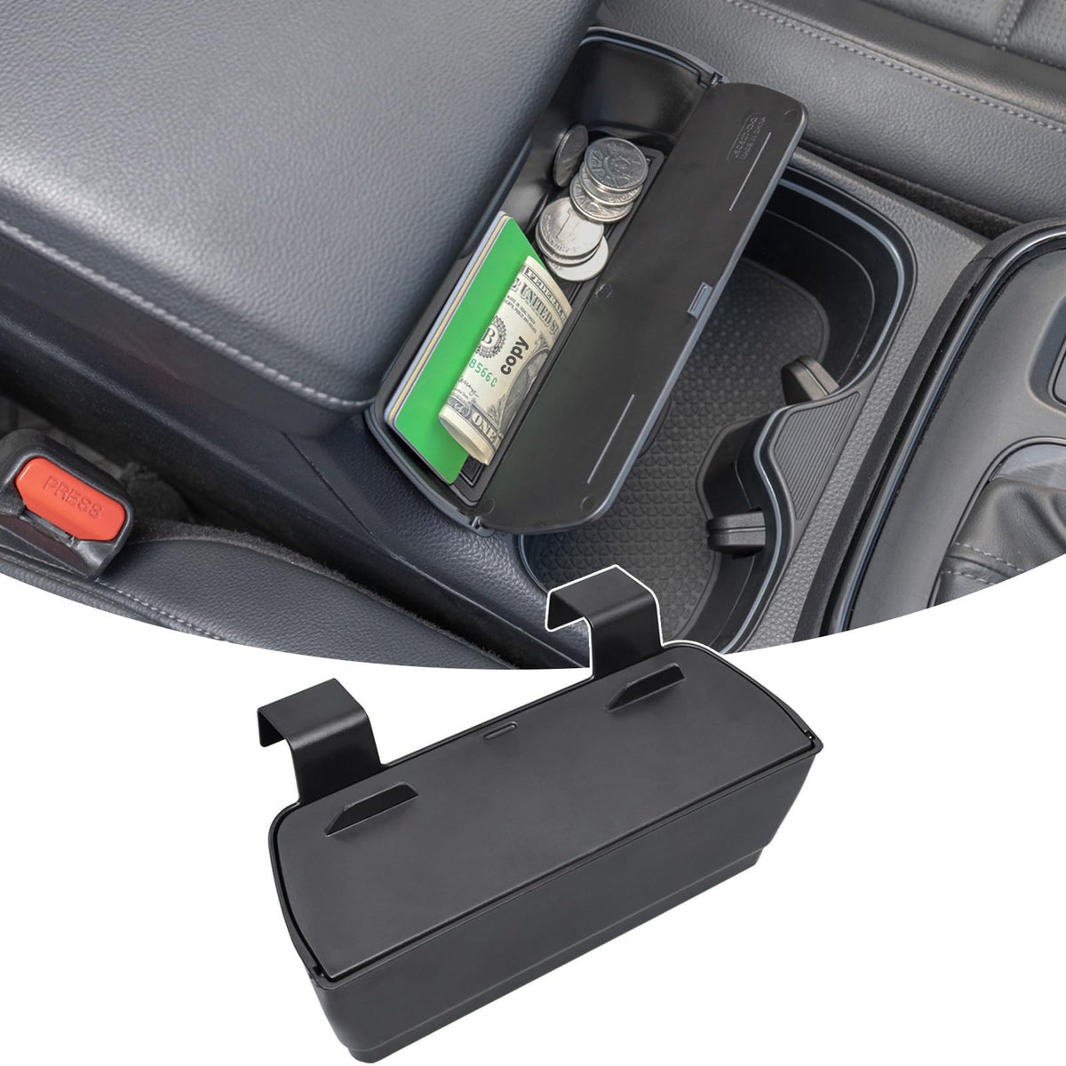 PIMCAR CR-V hanging box front view with seamless OEM-like fit and hidden space.