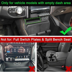 PIMCAR cubby storage insert with anti-slip mat keeps coins and cards secure.