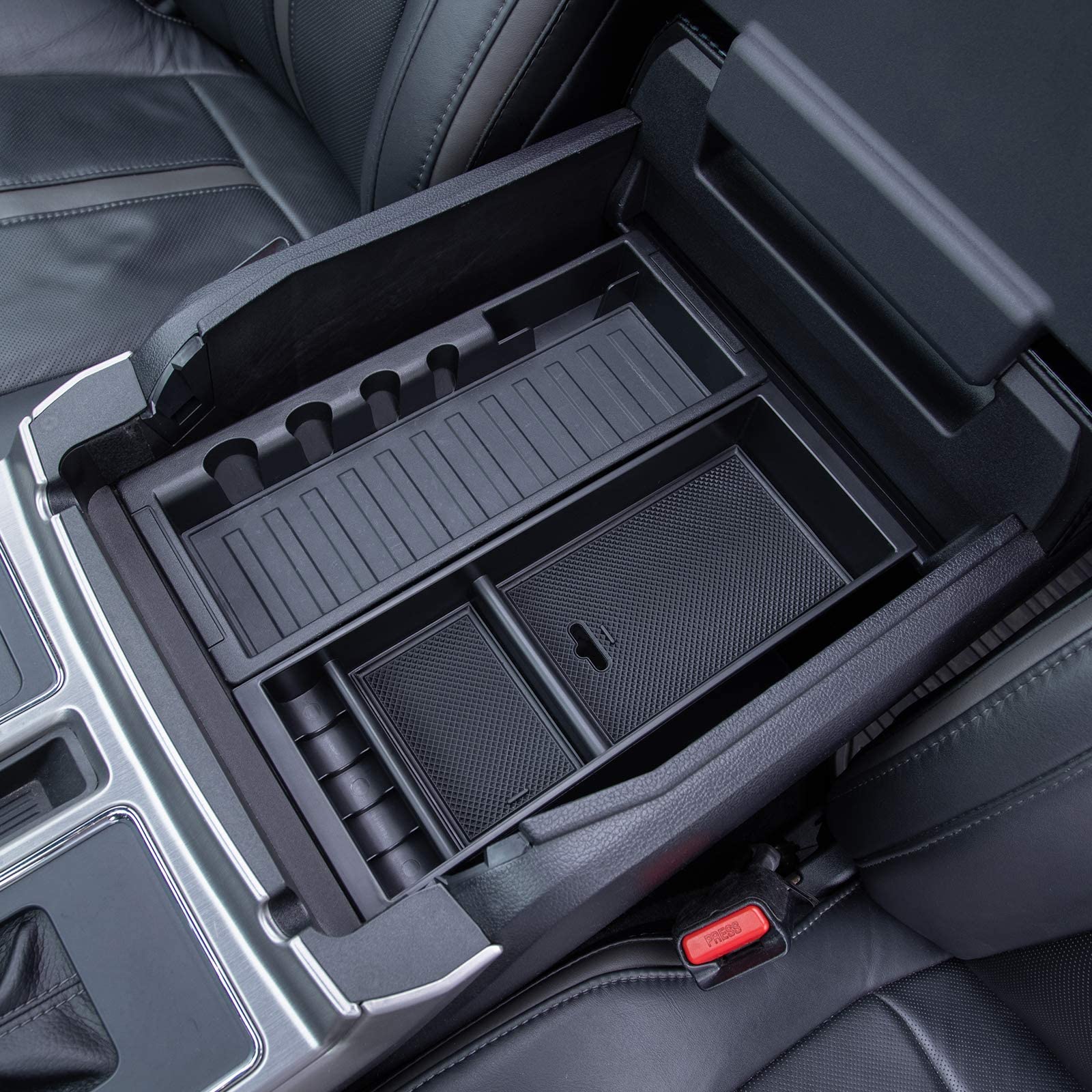 PIMCAR center console half-tray for Ford F-150 keeps essentials organized and within reach