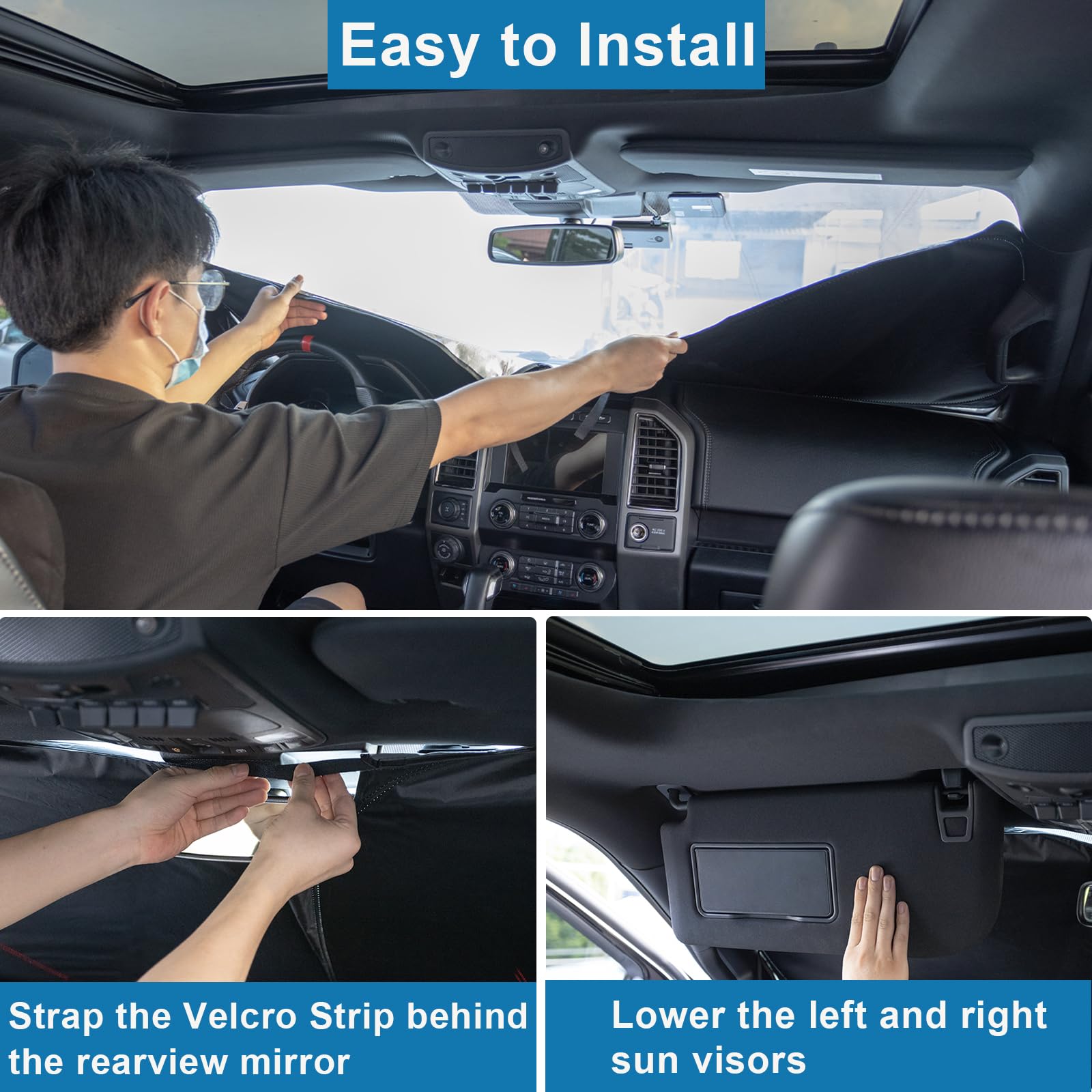 PIMCAR UV-blocking design reduces glare for comfortable driving.