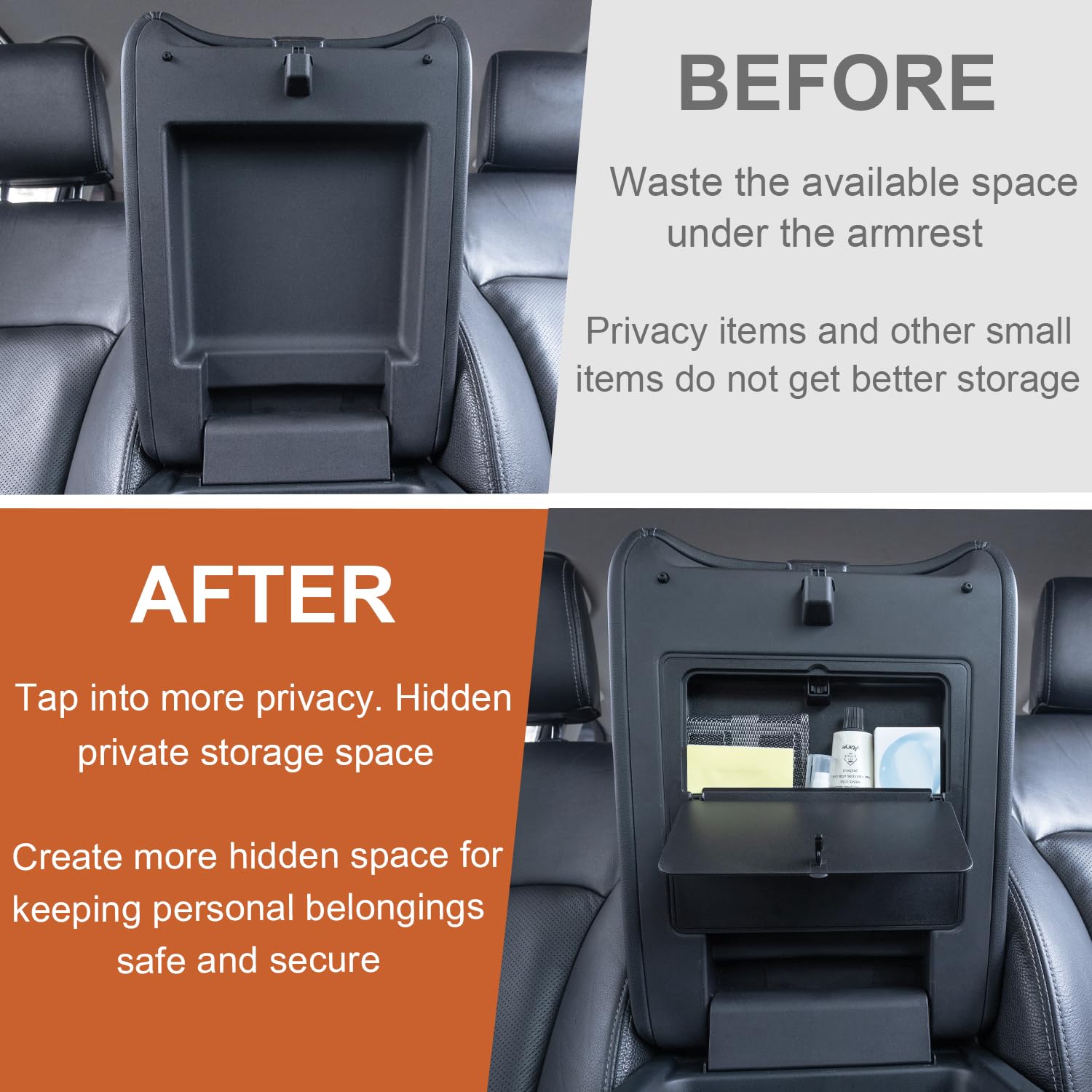 PIMCAR interior organizer set for Honda Pilot, Ridgeline, and Passport shown in cabin.