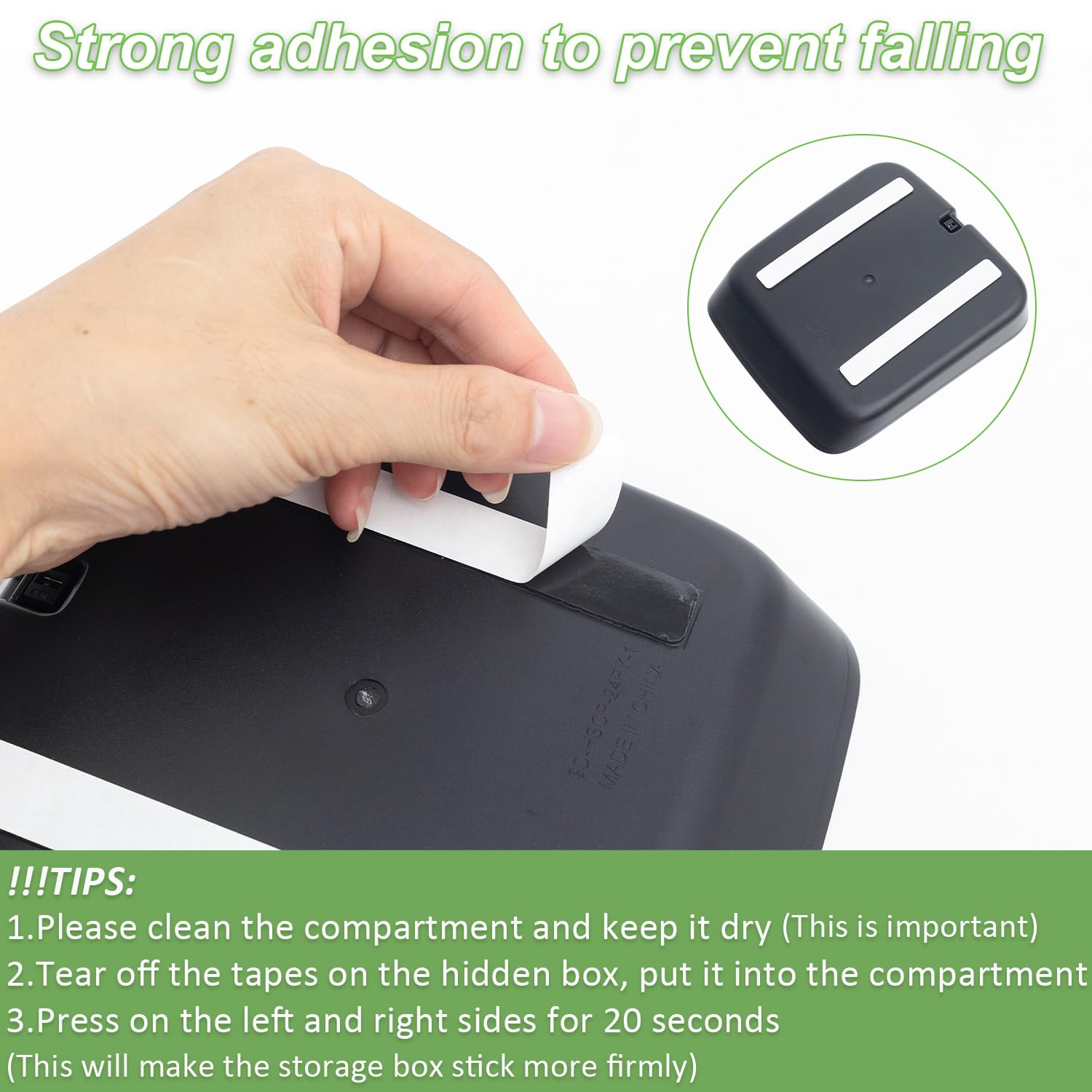 PIMCAR press-to-open action demonstrates easy access to stored essentials.