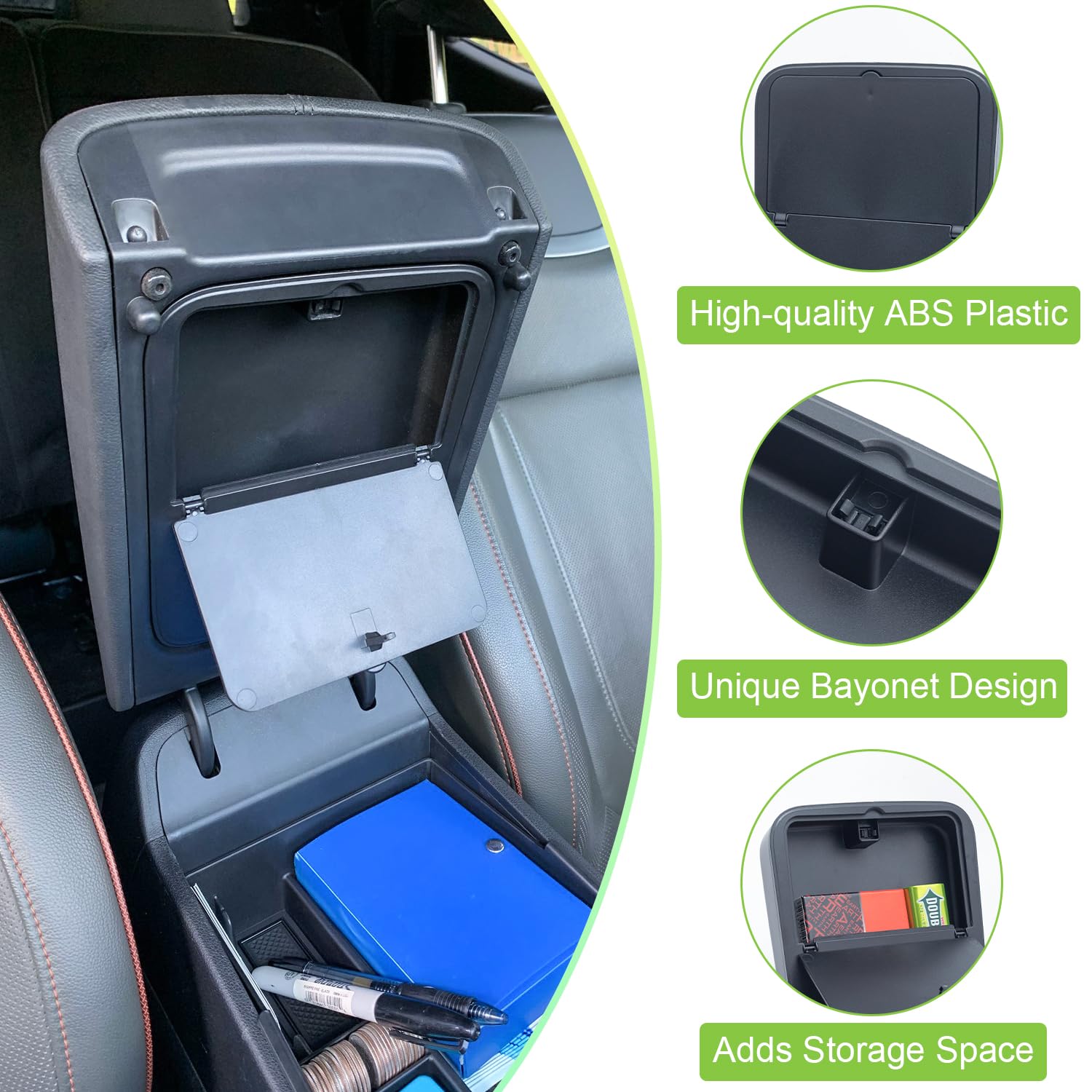 PIMCAR seamless under-armrest fit enhances cabin organization in Santa Cruz.