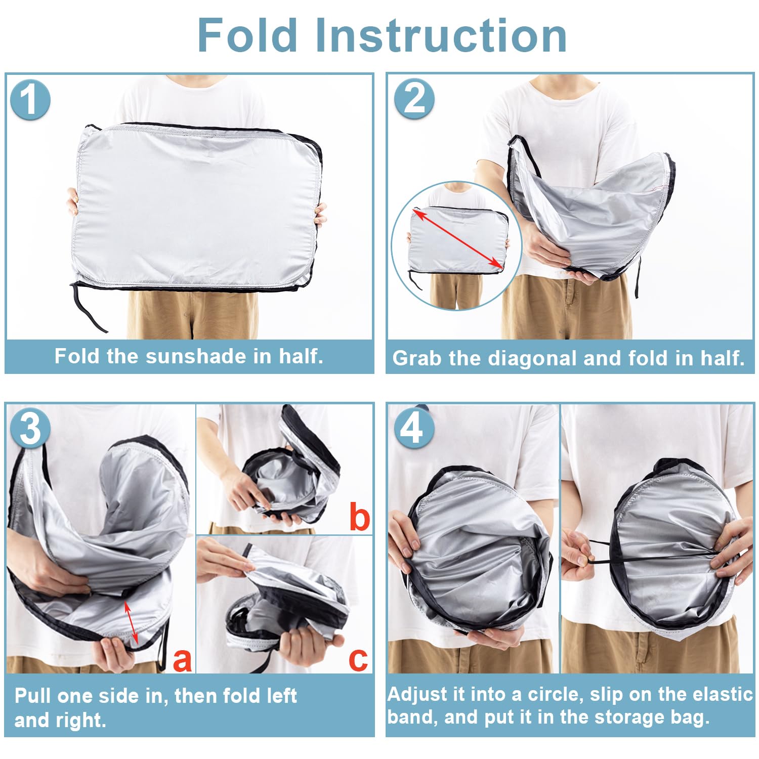 Durable 310T polyester construction of PIMCAR sun shade