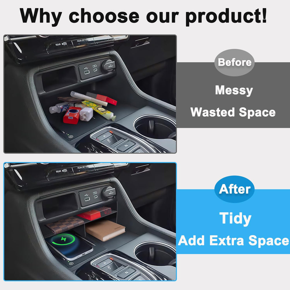 PIMCAR center console organizer easy install—no tools required.