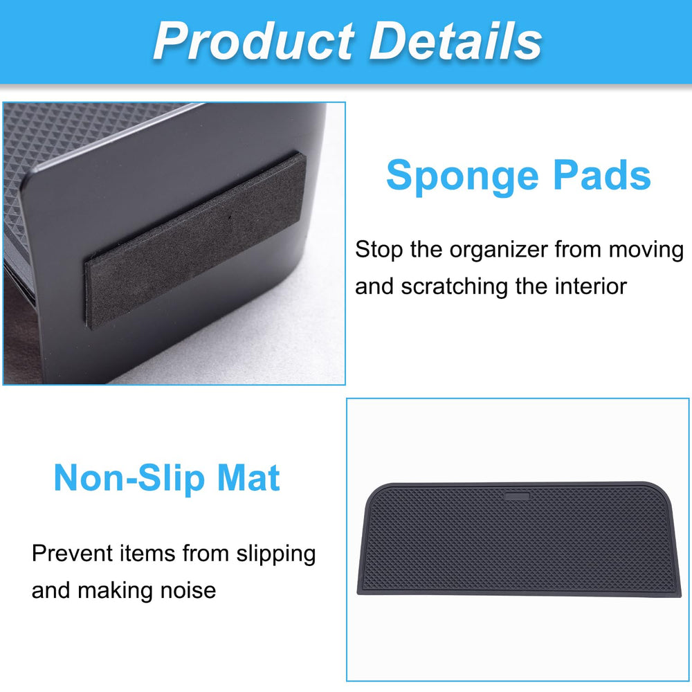 PIMCAR center console organizer two-layer storage for quick retrieval.
