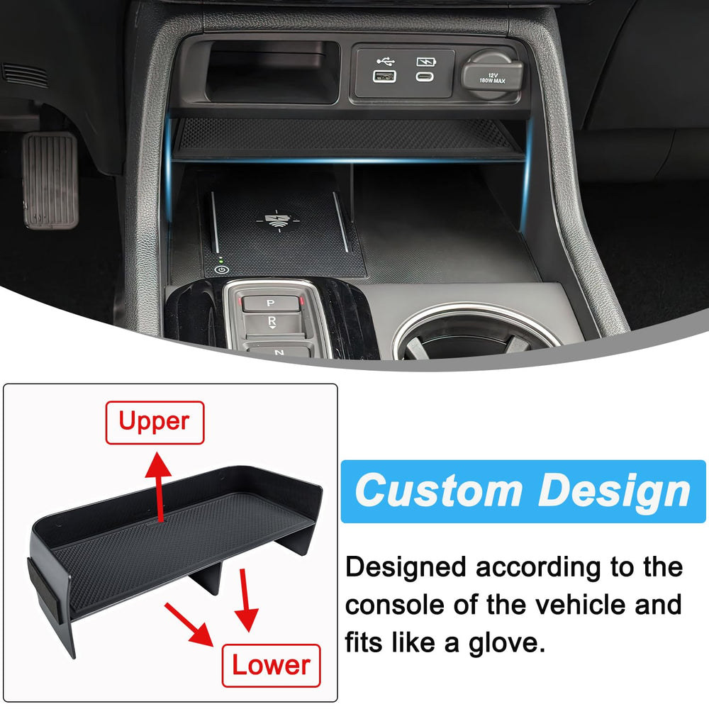 PIMCAR center console organizer quick-access storage for phones and cards.