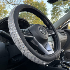 PINCTROT D-shaped bling cover crystal rhinestones front view for a sparkling, comfortable grip.