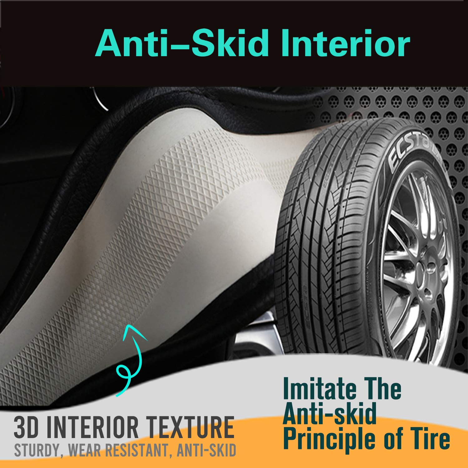 Protects steering wheel from scratches and fading while preserving interior look.