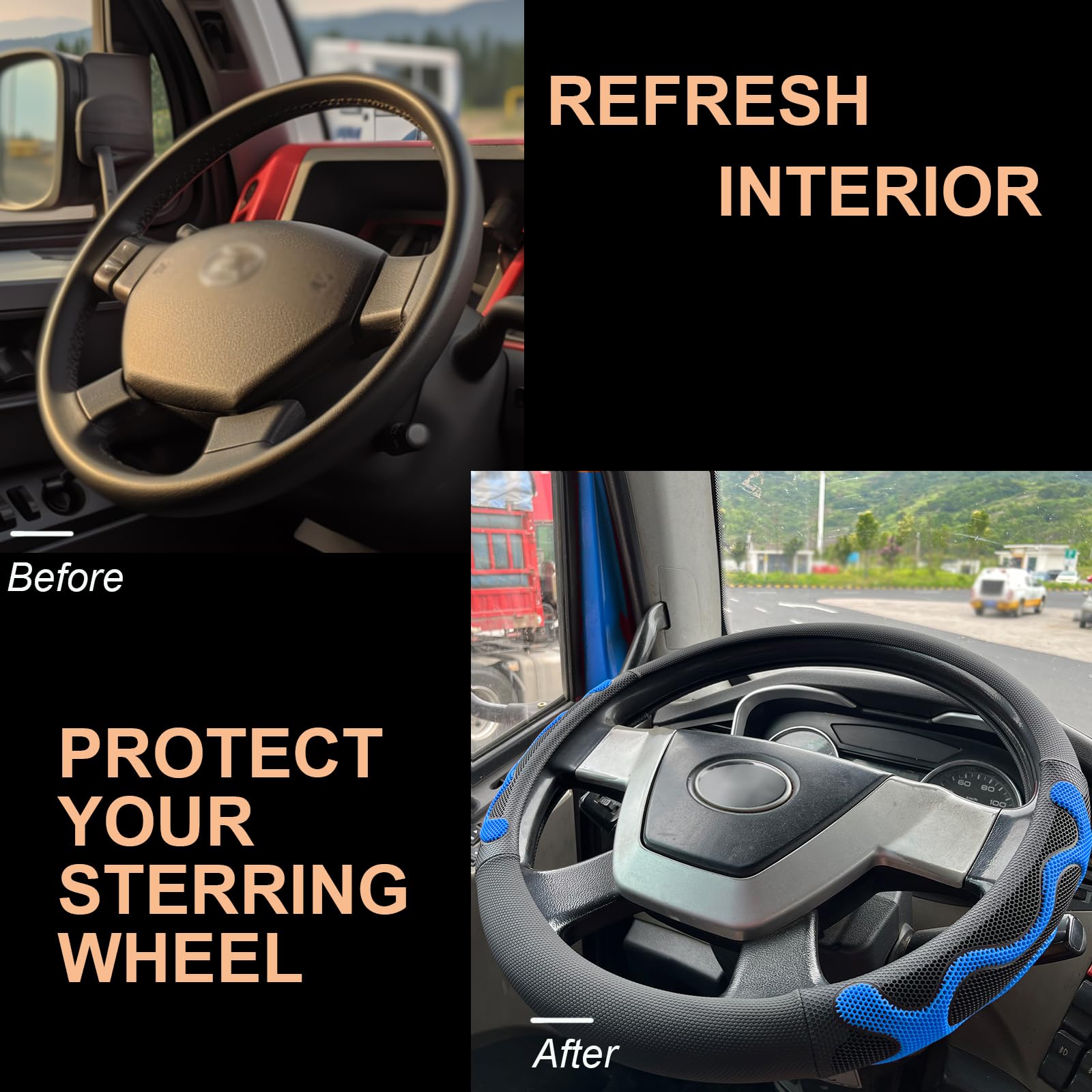 Interior refresh with textured microleather and available color options.
