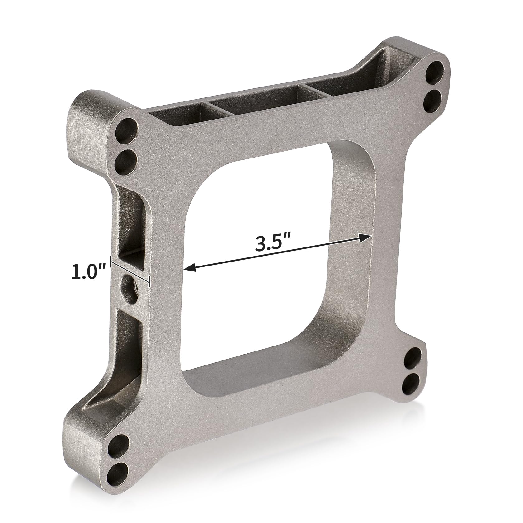 Pindex spacer assembly during installation on a square bore carburetor shows secure fit