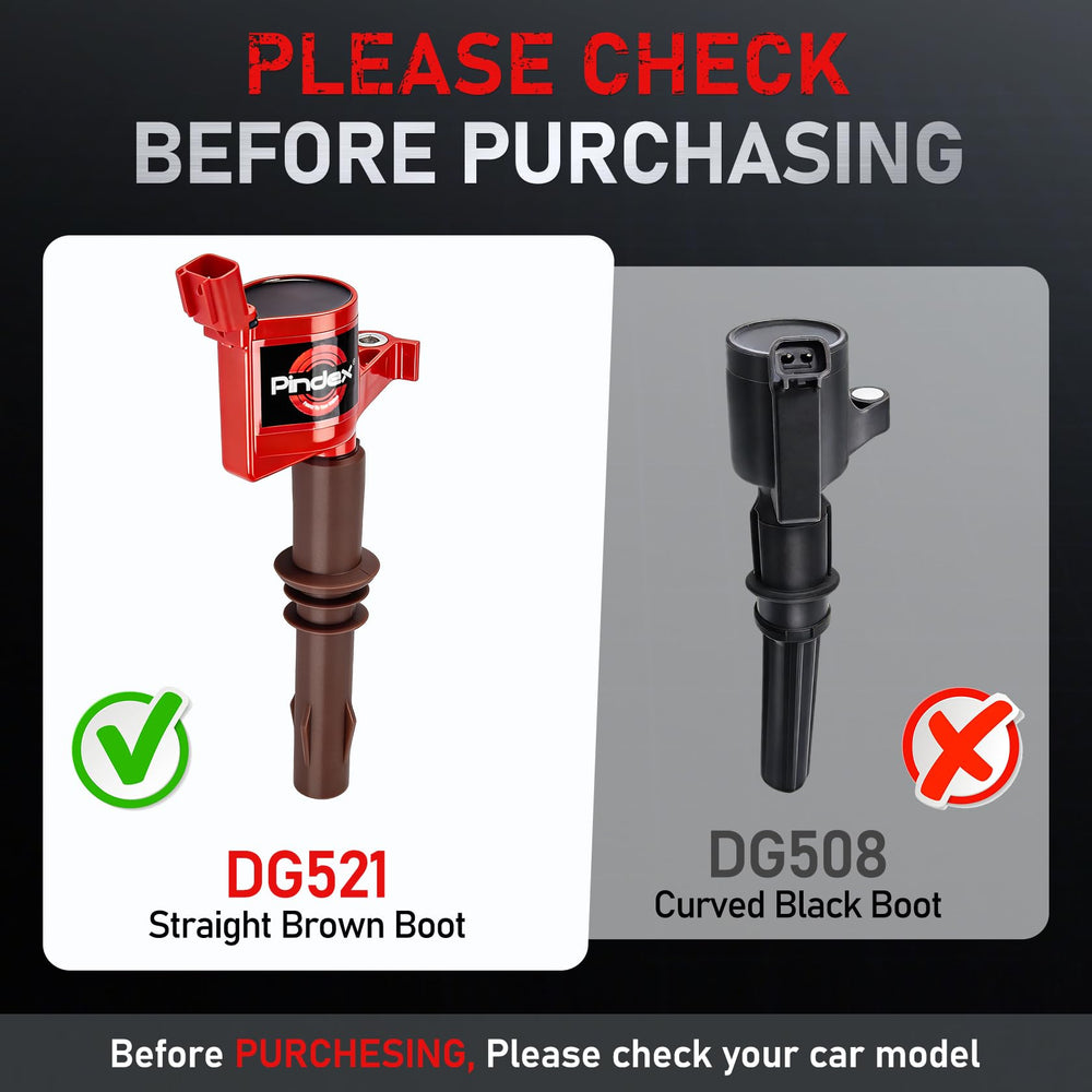 Pindex DG521 coil with packaging reveals sturdy housing and OEM-fit design.