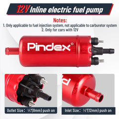 Pindex pump with mounting clamp showing easy engine bay installation