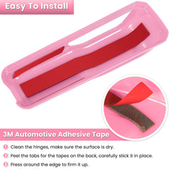 ecowlboy pink hinge trim with 3M adhesive for easy install.