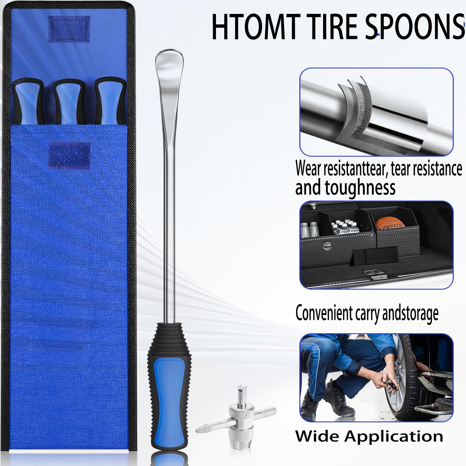 PINKJOY 4-way valve tool for versatile air management during tire service.