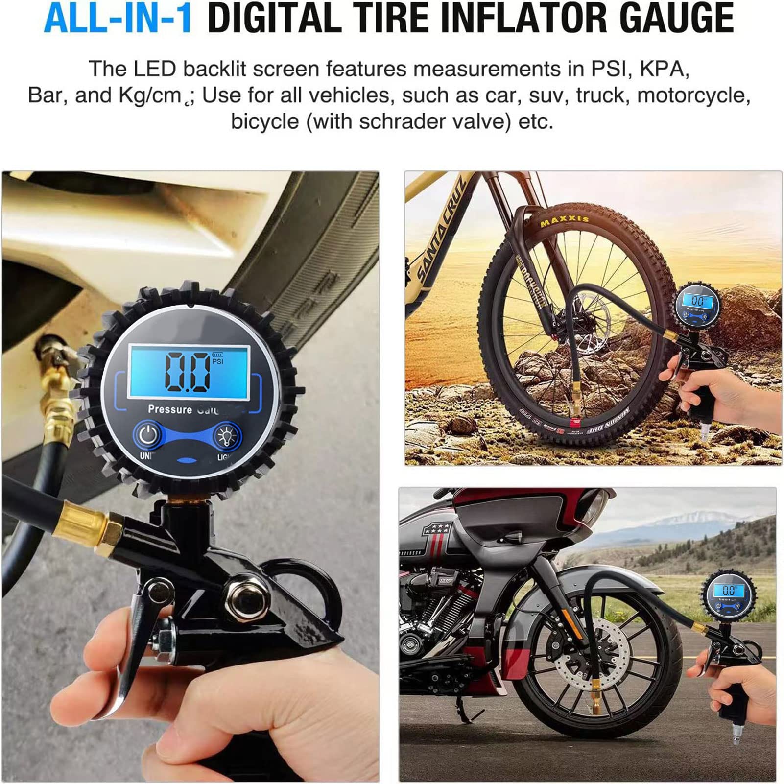 PinkJOY bleed valve gauge helps fine-tune tire pressure with ease.