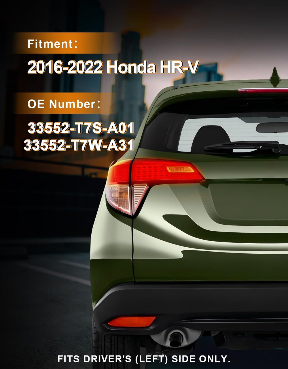 Pinkomoto HR-V left tail light shows turn, stop, and position signals