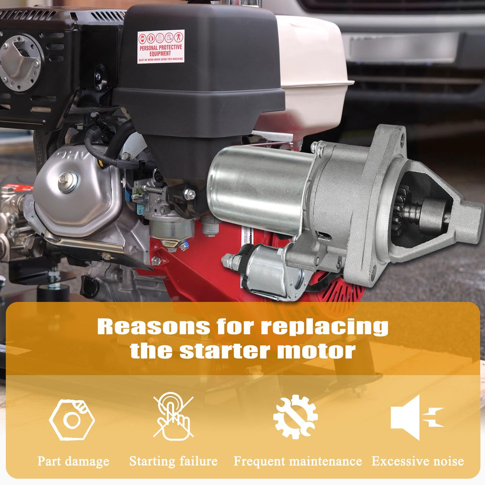 Piogarten starter motor for GP6500; OEM-compatible fit with simple installation.
