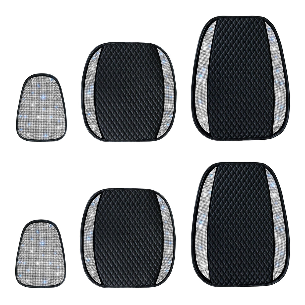 Pirador 6-piece seat covers set includes head, backrest, and seat cushions for front seats.