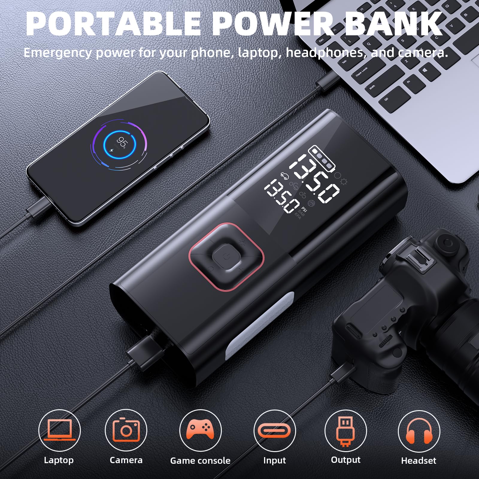 PIRAIL Jump Starter compact size fits easily in a car bag.
