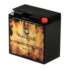 Pirate Battery YB16CL-B 12V AGM, product shot, compact size for reliable starting power