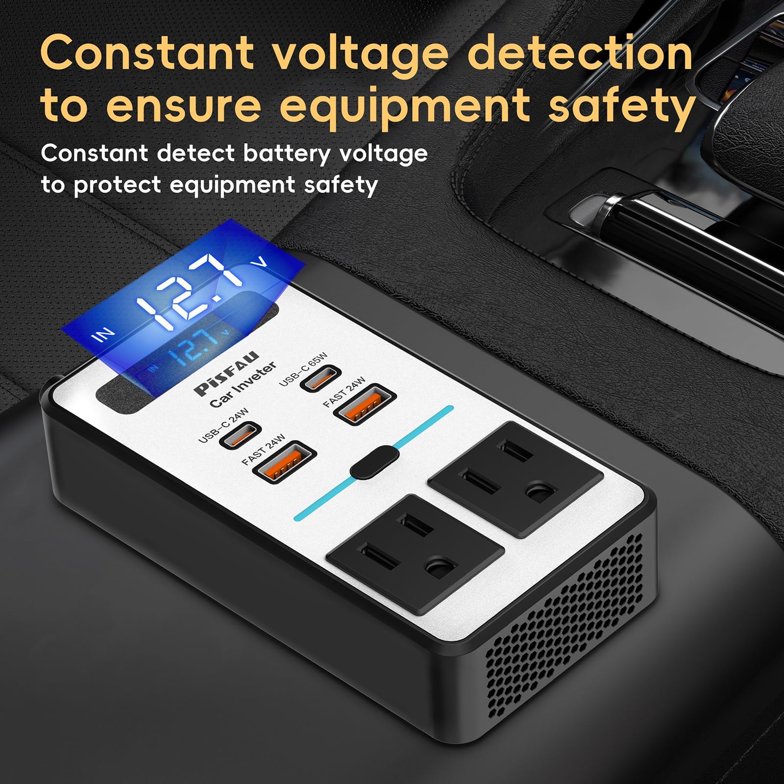 PiSFAU compact car inverter design ideal for portable use on trips