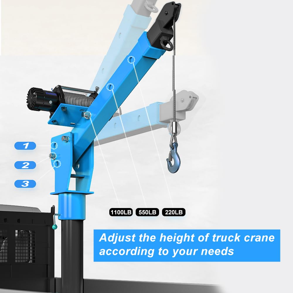 Pismire crane base rotates 360° for flexible positioning