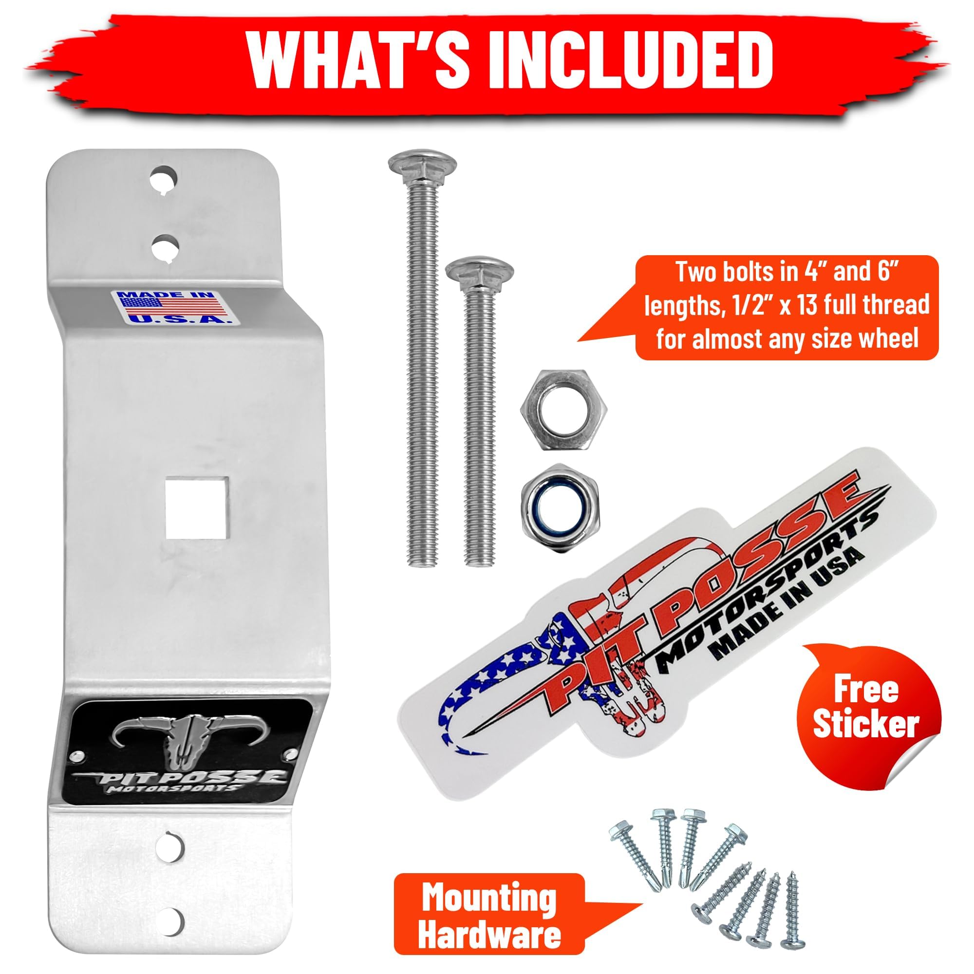 Pit Posse 802 aluminum spare tire carrier for USA-made quality and long-lasting use.