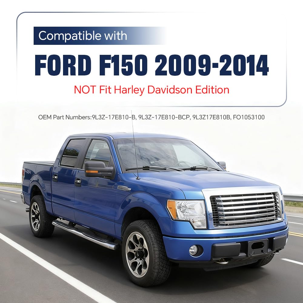 PIT66 front bumper guards on Ford F-150 2009-2014 passenger side for added protection.
