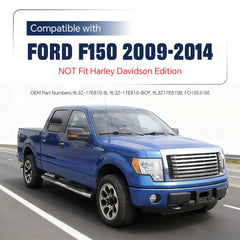 PIT66 front bumper guards on Ford F-150 2009-2014 passenger side for added protection.