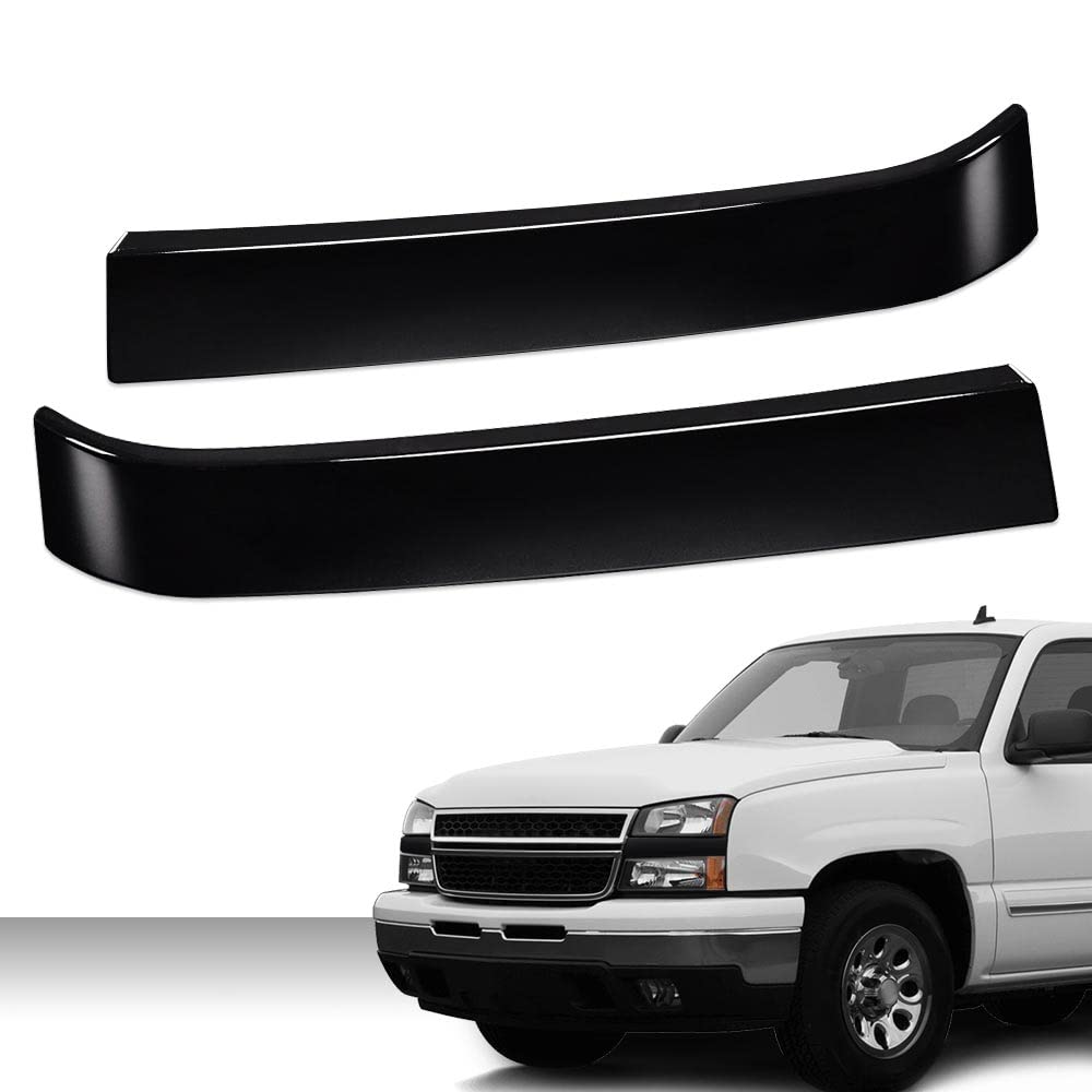 PIT66 OEM-style fit black grille trim for Silverado 2003-2007.