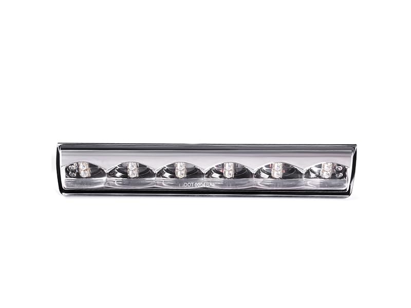 PIT66 LED 3rd brake light with clear lens and chrome housing for enhanced visibility