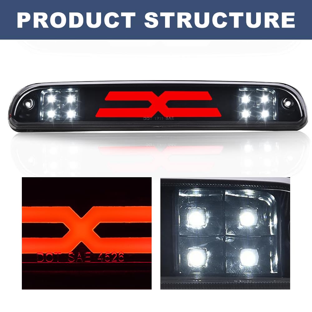 PIT66 LED 3rd brake light rear view improves signaling while driving.