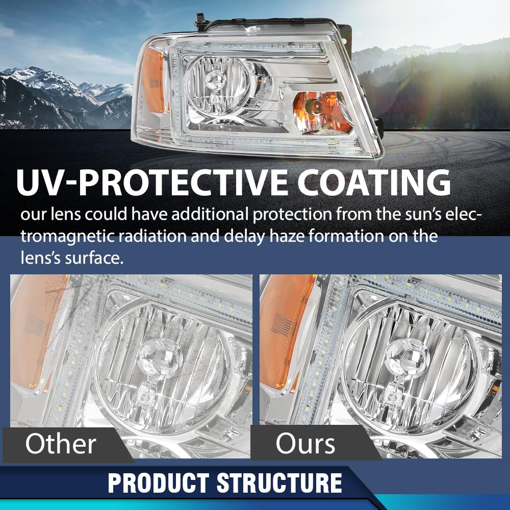 PIT66 LED DRL headlight assembly housing detail emphasizing durable construction