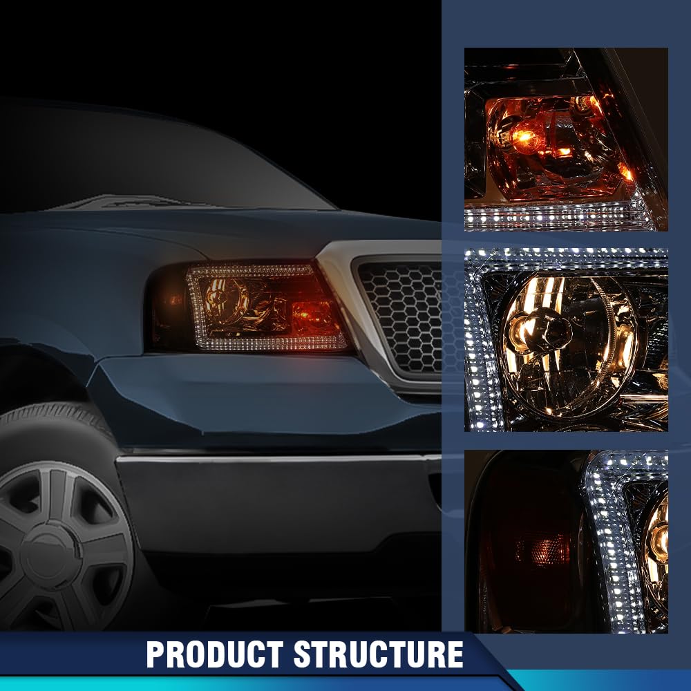 PIT66 LED DRL headlight assembly night illumination demonstrating wider, brighter field of view