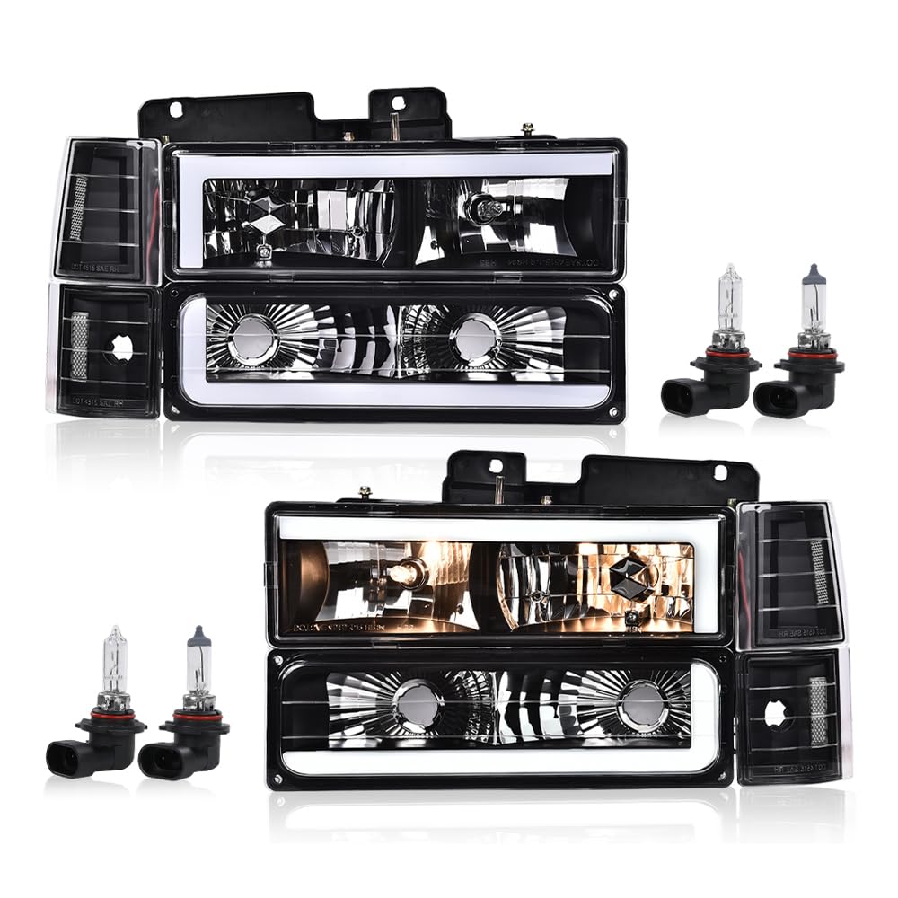 PIT66 LED Headlight Assembly with clear lens and black housing improves nighttime visibility.