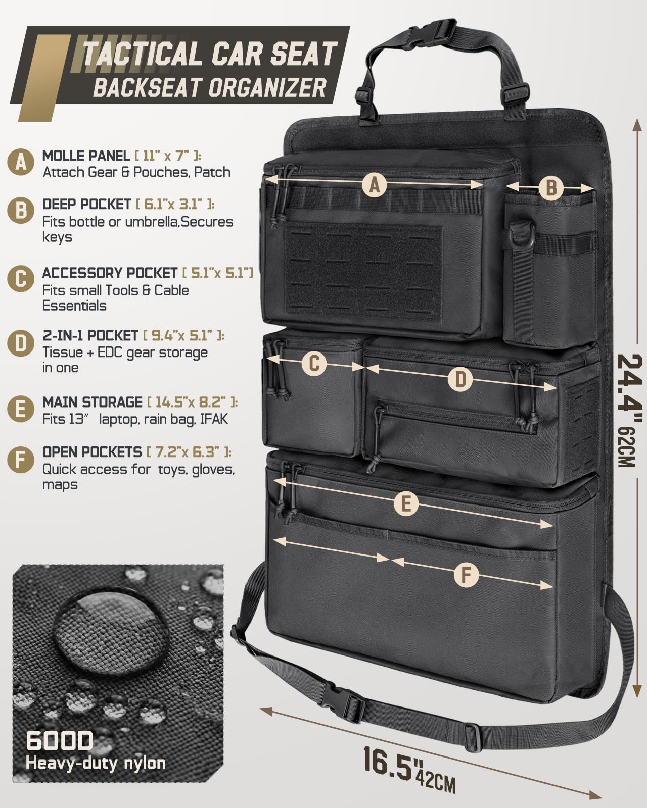 Pitozer adjustable straps and buckles close-up for quick installation