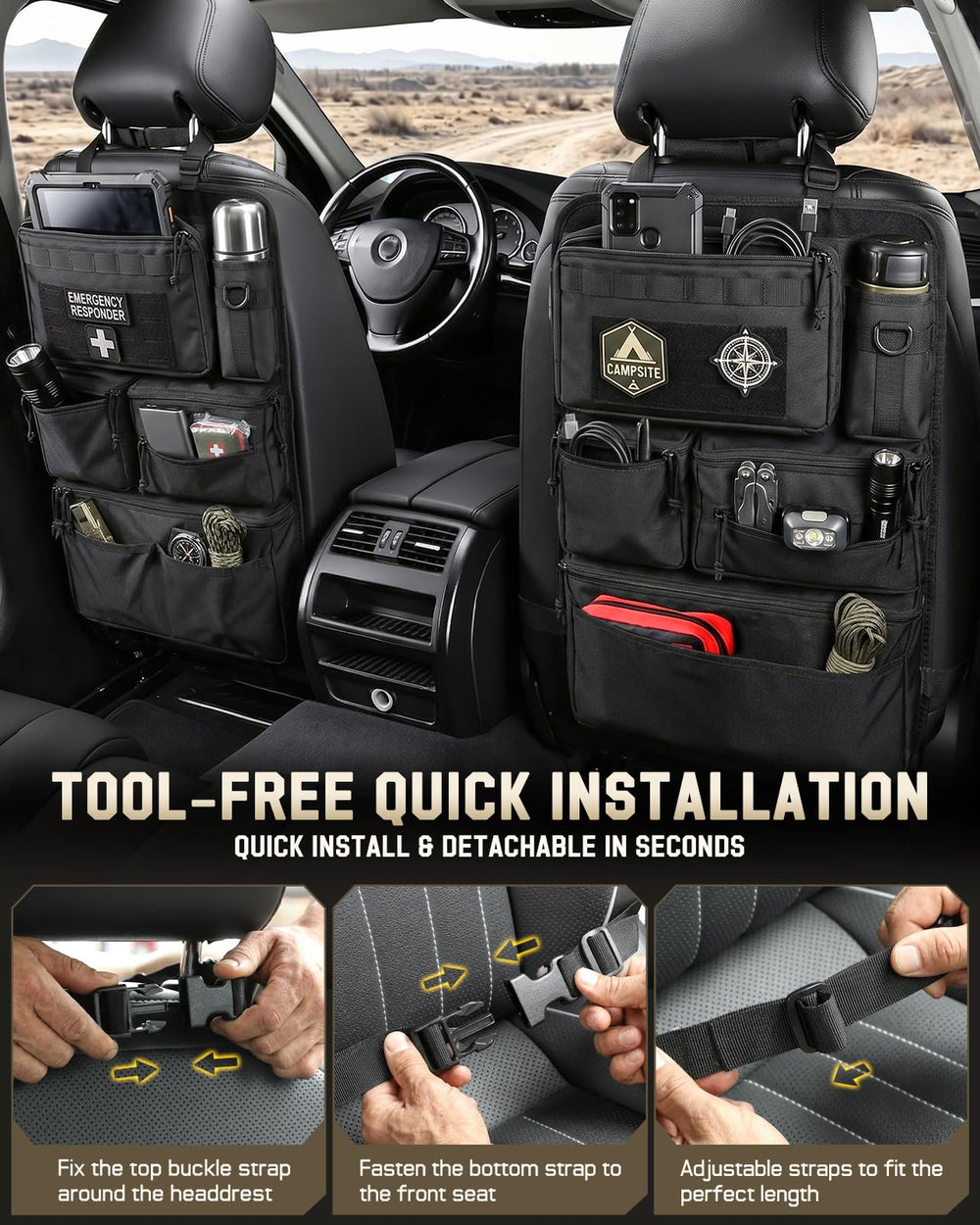 Pitozer loaded with tools and gear for worksite-ready organization