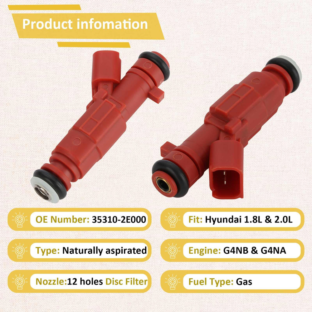 Pjvmvo 35310-2E000 fuel injectors — Kia Forte 2014-2025 compatibility