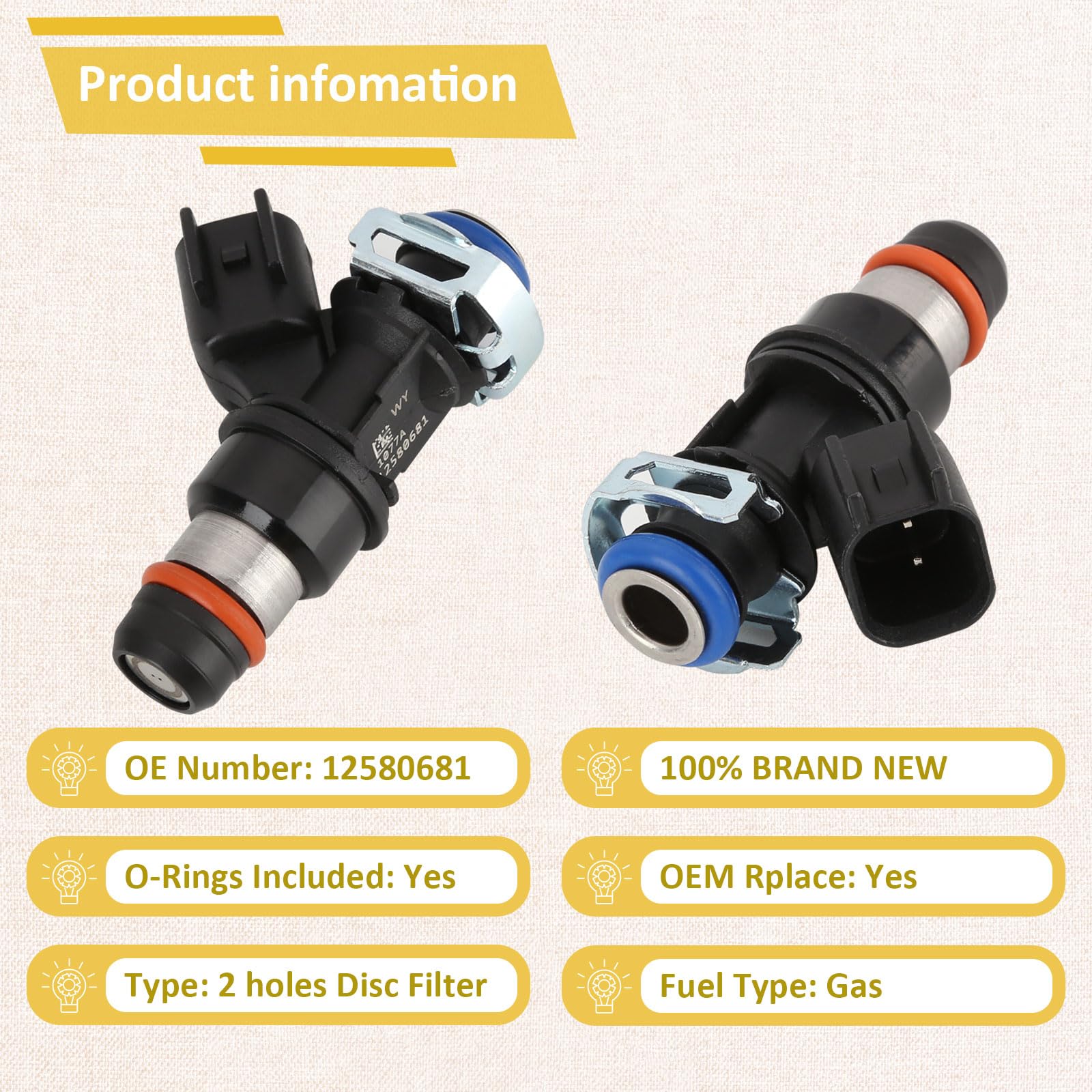 PJVMVO GM19421333 injectors pack ready for quick installation