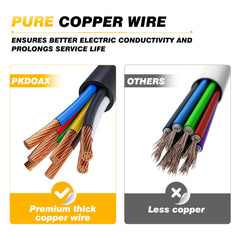 PKDOAX 7-pole junction box highlights for simple color-coded wiring.