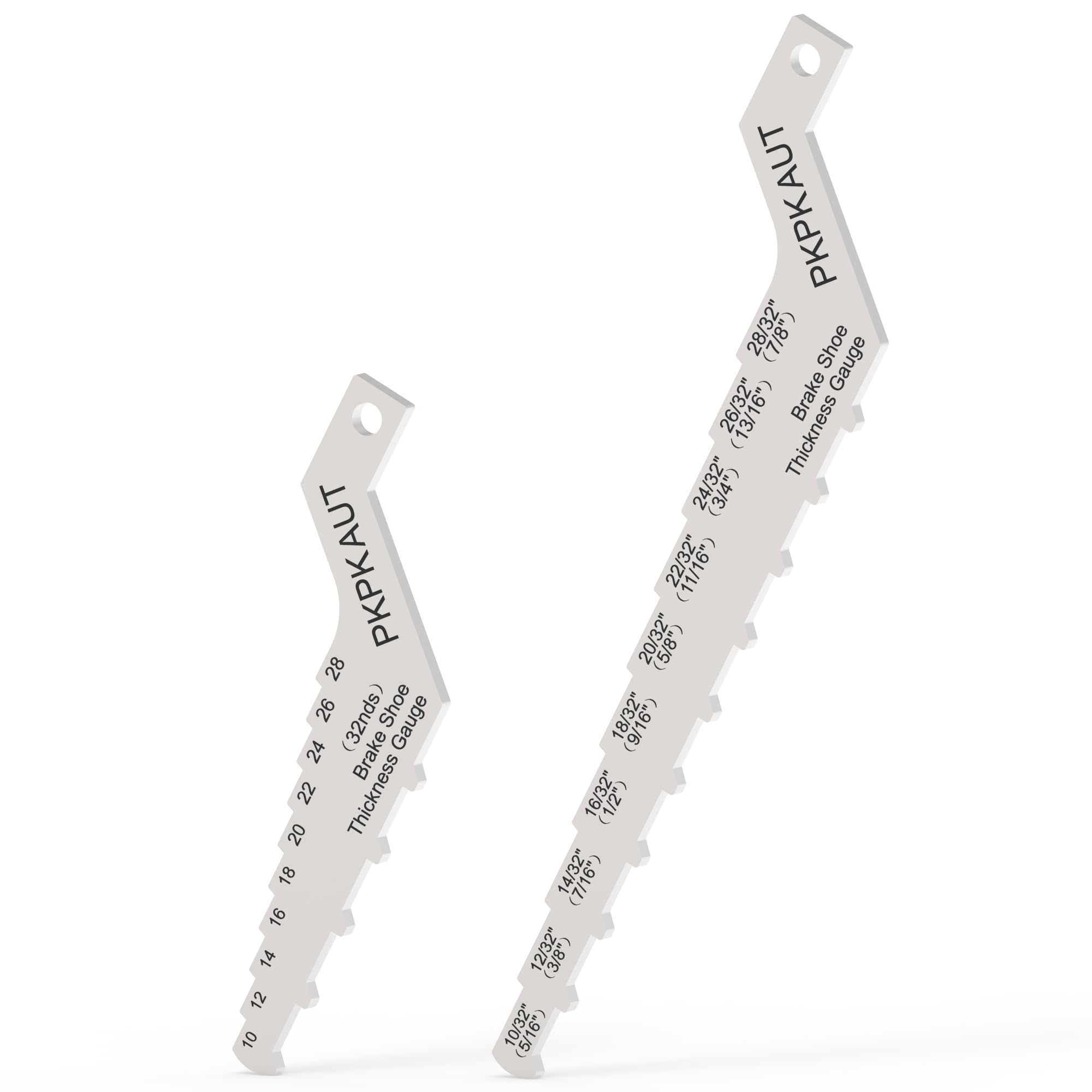 PKPKAUT 2pcs mini tech gauge with 32nds reads brake pad thickness quickly.