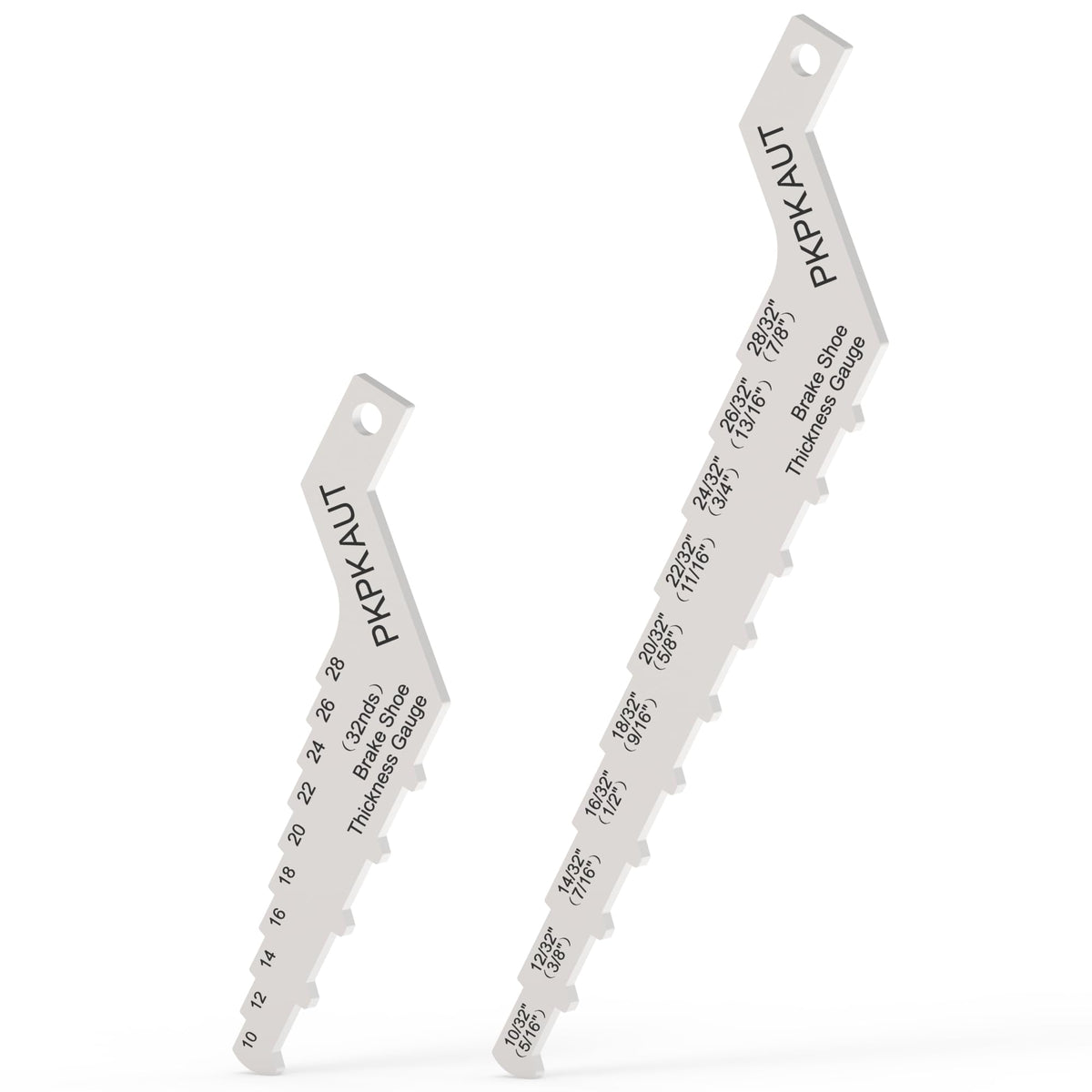 PKPKAUT 2pcs mini tech gauge with 32nds reads brake pad thickness quickly.