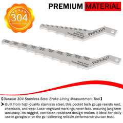 PKPKAUT brake-drum wear measure fits inspection slots for fast diagnostics.