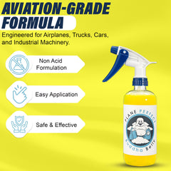 Plane Perfect Buddha Belly engine bay being cleaned with citrus cleaner