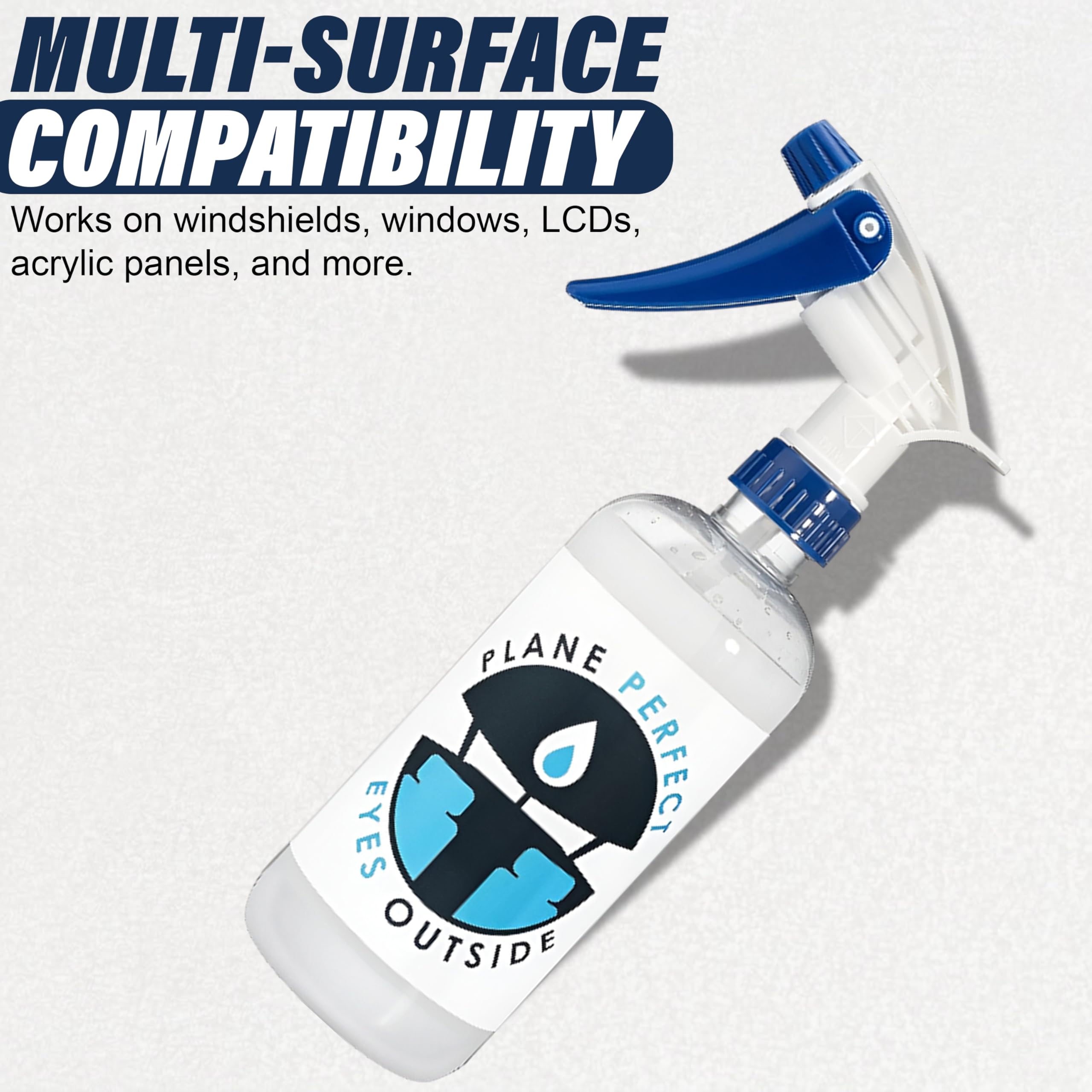 Plane Perfect Eyes Outside gentle on plastics like Lexan and acrylic.