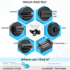 PLANGER Daimnd Pad rubber compound detail for durable jack protection
