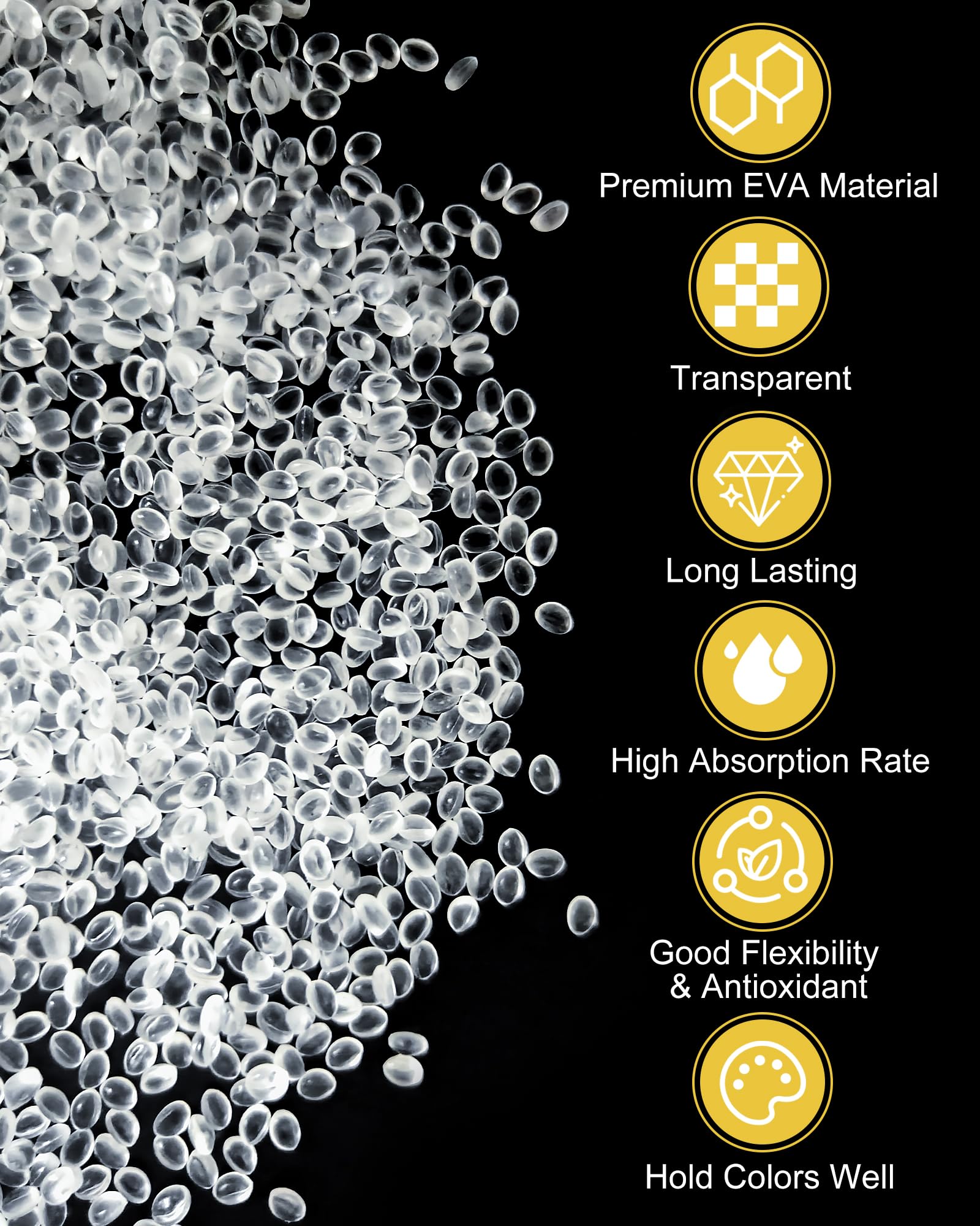 PLANTIONAL clear gel crystal beads for decorative displays and scents.